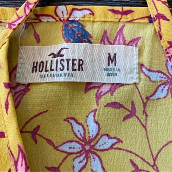 Hollister Mustard Yellow & Purple Floral Tank Top - Picture 4 of 7